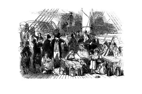 Irish Immigration - Famine Ship Image
