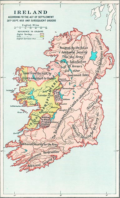 Ireland Map Settlement Act 1653