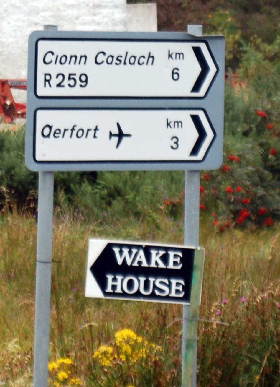 Irish Wake House Sign